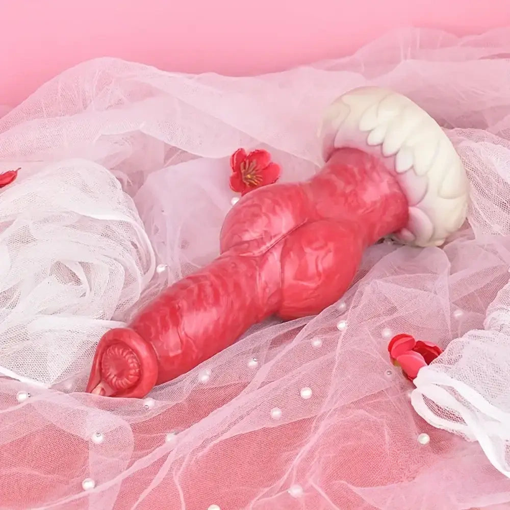 9.25in Unisex Big Dog Knot Silicone Soft Dildo For Prostate Vaginal Massage