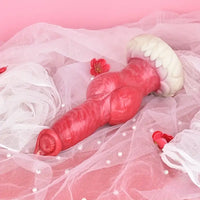9.25in Unisex Big Dog Knot Silicone Soft Dildo For Prostate Vaginal Massage