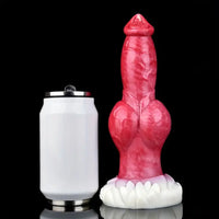 9.25in Unisex Big Dog Knot Silicone Soft Dildo For Prostate Vaginal Massage