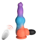 9.25in Vibrating Ejaculating Dog Knot Silicone Luminous Dildo For Love