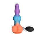 9.25in Vibrating Ejaculating Dog Knot Silicone Luminous Dildo For Love