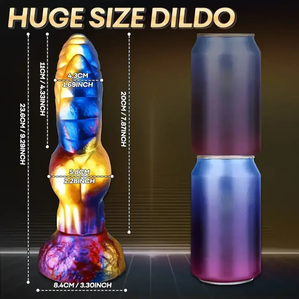 9.29in 3in1 Fantasy knot Vibrating Thrusting Remote Control Odd Dildo