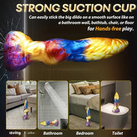 9.29in 3in1 Fantasy knot Vibrating Thrusting Remote Control Odd Dildo