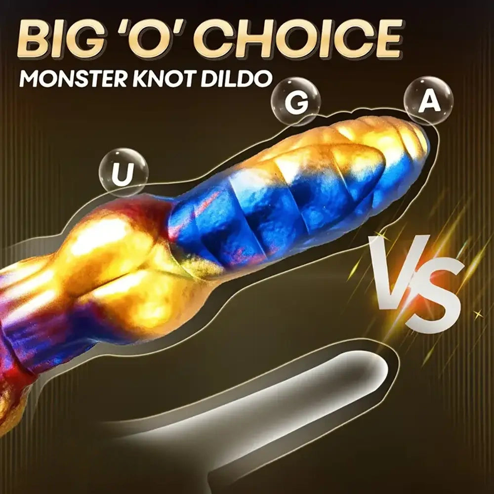 9.29in 3in1 Fantasy knot Vibrating Thrusting Remote Control Odd Dildo