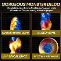 9.29in 3in1 Fantasy knot Vibrating Thrusting Remote Control Odd Dildo