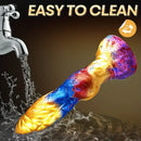 9.29in 3in1 Fantasy knot Vibrating Thrusting Remote Control Odd Dildo