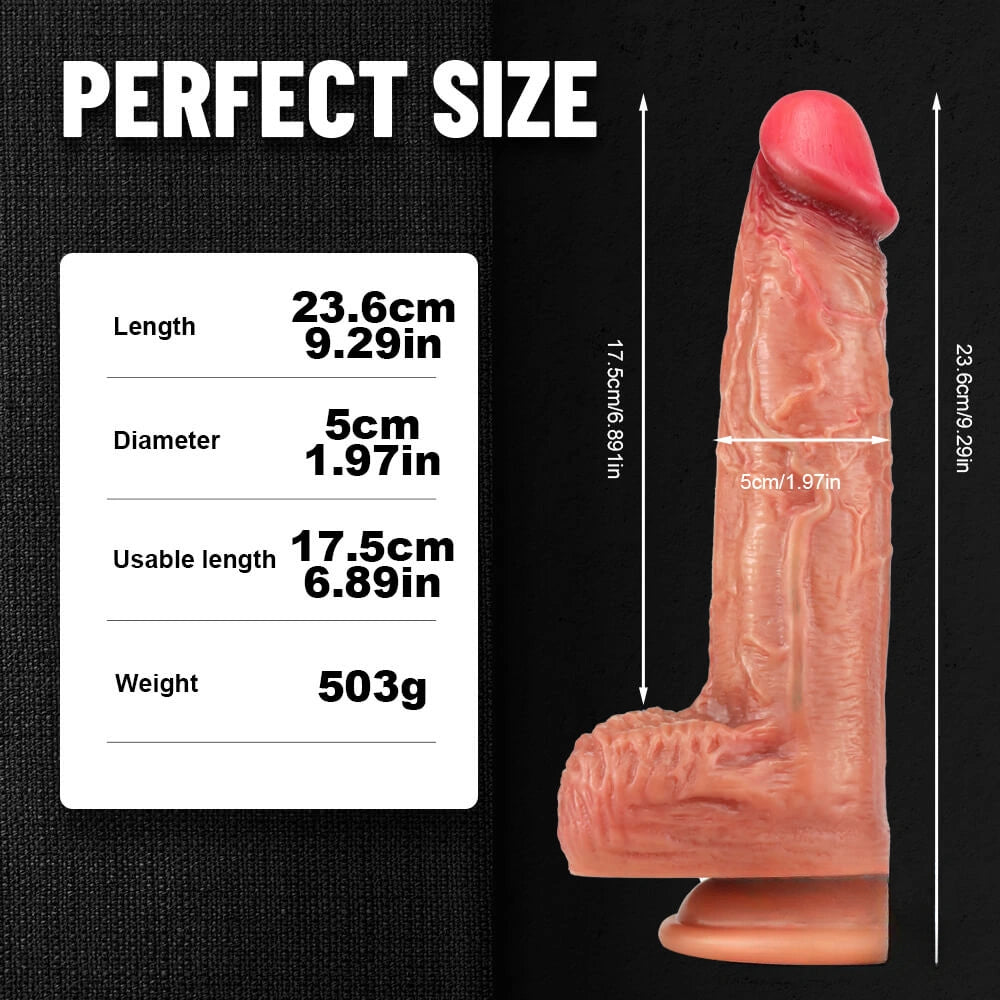 9.29in Lifelike Big Dildo Sex Toy For Adult Women Masturbator