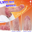 9.29in Silicone Dildo Leather Pants Strap on Realistic Skin Feeling Dildo