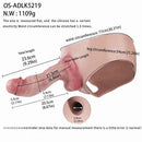 9.29in Silicone Dildo Leather Pants Strap on Realistic Skin Feeling Dildo