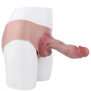 9.29in Silicone Dildo Leather Pants Strap on Realistic Skin Feeling Dildo