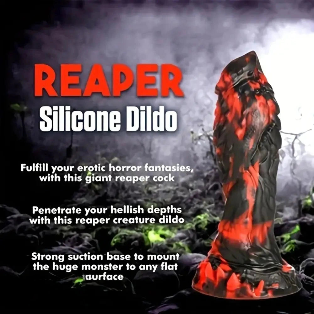 9.2in Liquid Silicone Blend Abnormal Creature Scale Soft Monster Big Dildo