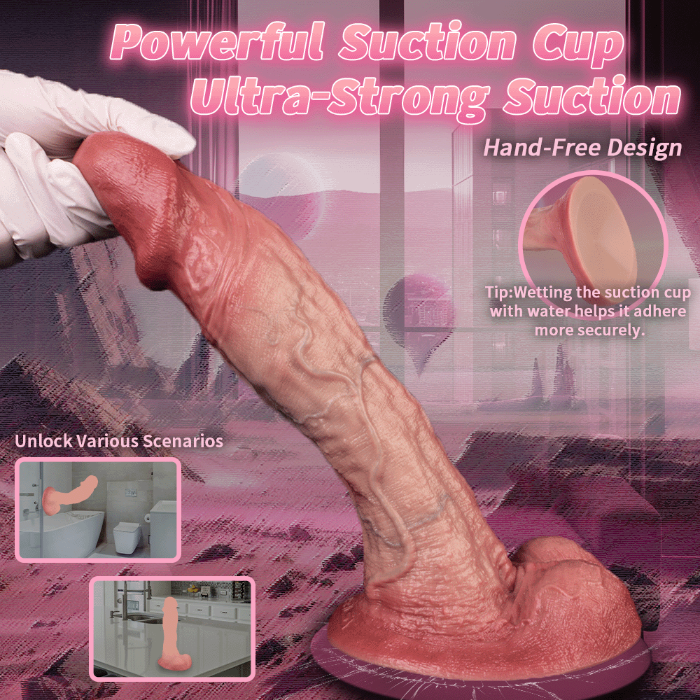 9.33in Double-layer Liquid Silicone Skin-like Realistic Extra Soft Dildo