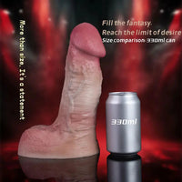 9.37in Dual Density Blue Veins Lifelike Soft Dildo For Experienced Users