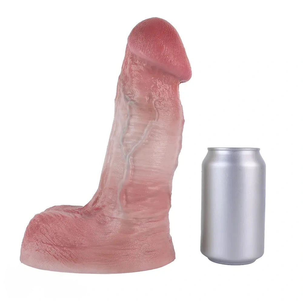 9.37in Dual Density Blue Veins Lifelike Soft Dildo For Experienced Users