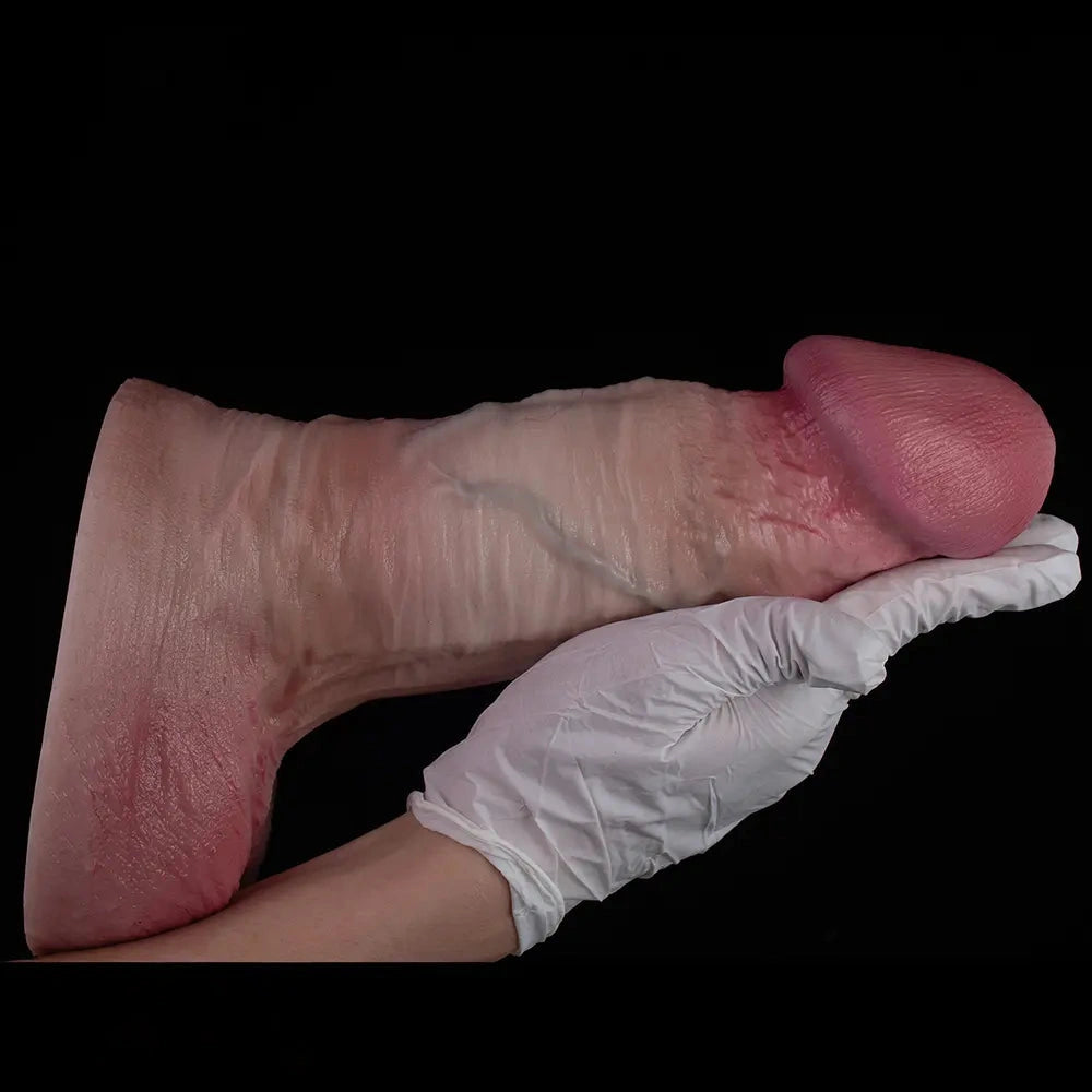 9.37in Dual Density Blue Veins Lifelike Soft Dildo For Experienced Users