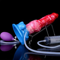 9.37in Fantasy Animal Inflatable Dog Knot Silicone Soft Animal Dildo