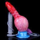 9.37in Fantasy Animal Inflatable Dog Knot Silicone Soft Animal Dildo