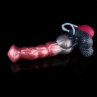9.37in Realistic Horse Squirting Silicone Animal Knot Large Dildo