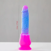 9.37in Rose Gradient Starry Sky Big Male Dildo For Stimulation Massager