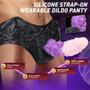 9.37in Silicone Strap-on Wearable Dildo Panty Hollow Monster Odd Dildo