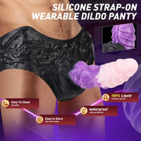 9.37in Silicone Strap-on Wearable Dildo Panty Hollow Monster Odd Dildo