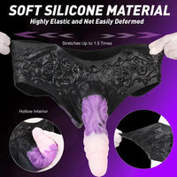 9.37in Silicone Strap-on Wearable Dildo Panty Hollow Monster Odd Dildo
