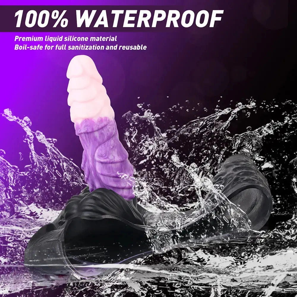 9.37in Silicone Strap-on Wearable Dildo Panty Hollow Monster Odd Dildo