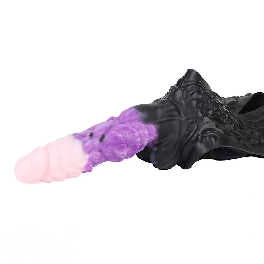 9.37in Silicone Strap-on Wearable Dildo Panty Hollow Monster Odd Dildo