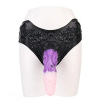9.37in Silicone Strap-on Wearable Dildo Panty Hollow Monster Odd Dildo