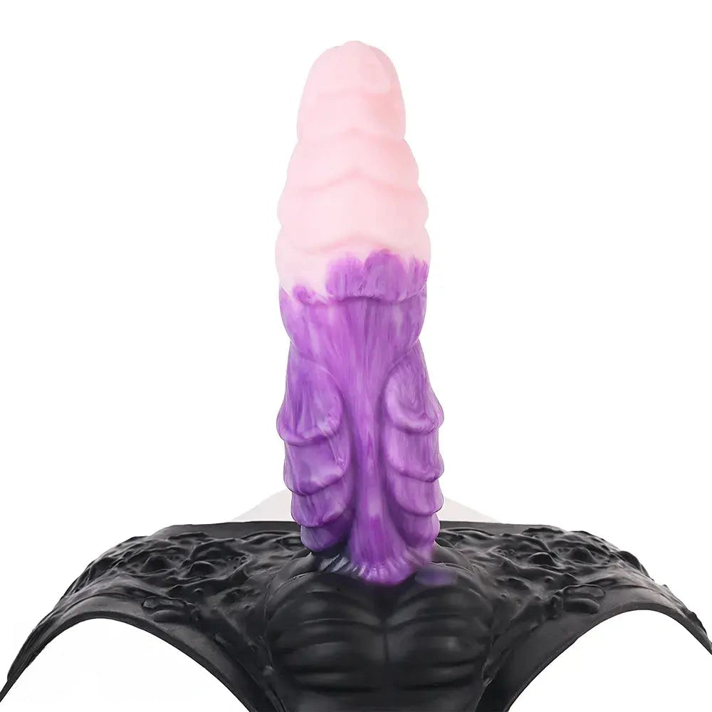 9.37in Silicone Strap-on Wearable Dildo Panty Hollow Monster Odd Dildo