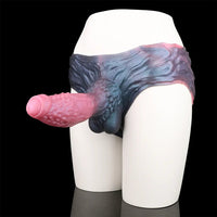 9.37in Spiked Monster Hollow Dildo Harness Pants Strap on Big Cock