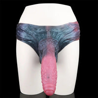 9.37in Spiked Monster Hollow Dildo Harness Pants Strap on Big Cock