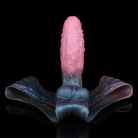 9.37in Spiked Monster Hollow Dildo Harness Pants Strap on Big Cock