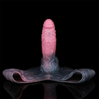 9.37in Spiked Monster Hollow Dildo Harness Pants Strap on Big Cock