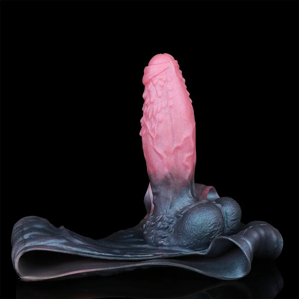 9.37in Spiked Monster Hollow Dildo Harness Pants Strap on Big Cock