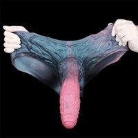 9.37in Spiked Monster Hollow Dildo Harness Pants Strap on Big Cock