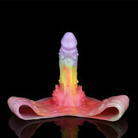 9.37in Spiked Odd Monster Strap on Dildo Silicone Soft Hollow Dildo