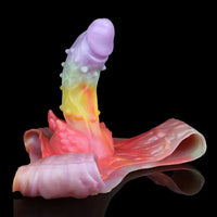 9.37in Spiked Odd Monster Strap on Dildo Silicone Soft Hollow Dildo
