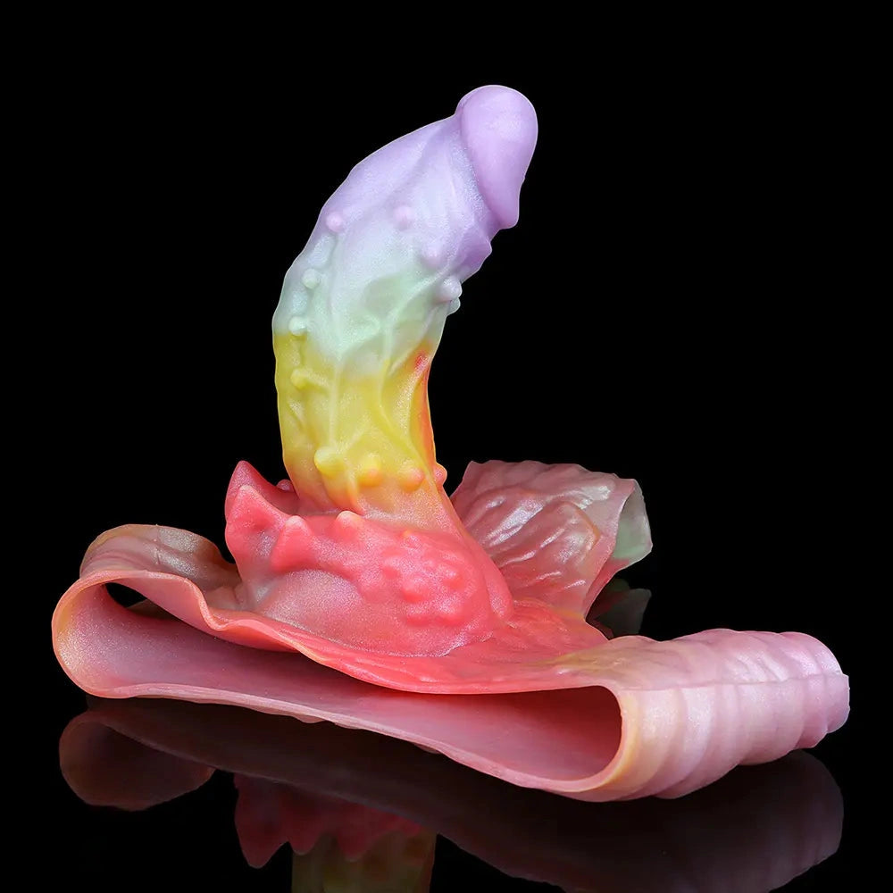 9.37in Spiked Odd Monster Strap on Dildo Silicone Soft Hollow Dildo