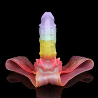 9.37in Spiked Odd Monster Strap on Dildo Silicone Soft Hollow Dildo