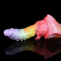 9.37in Spiked Odd Monster Strap on Dildo Silicone Soft Hollow Dildo