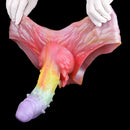 9.37in Spiked Odd Monster Strap on Dildo Silicone Soft Hollow Dildo