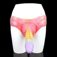 9.37in Spiked Odd Monster Strap on Dildo Silicone Soft Hollow Dildo