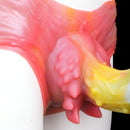9.37in Spiked Odd Monster Strap on Dildo Silicone Soft Hollow Dildo