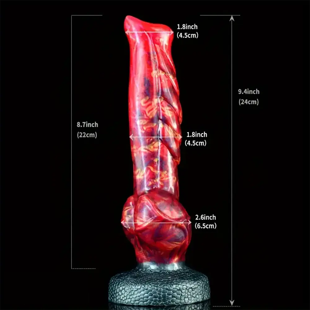 9.3in 9.4in Monster Knot Big Animal Massage Soft Dildo For Men Women