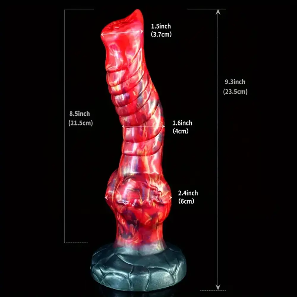 9.3in 9.4in Monster Knot Big Animal Massage Soft Dildo For Men Women