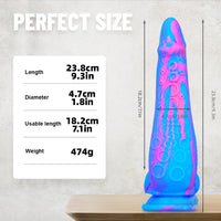 9.3in Octopus Tentacle Silicone Dildo Big Thick Animal Sex Toy