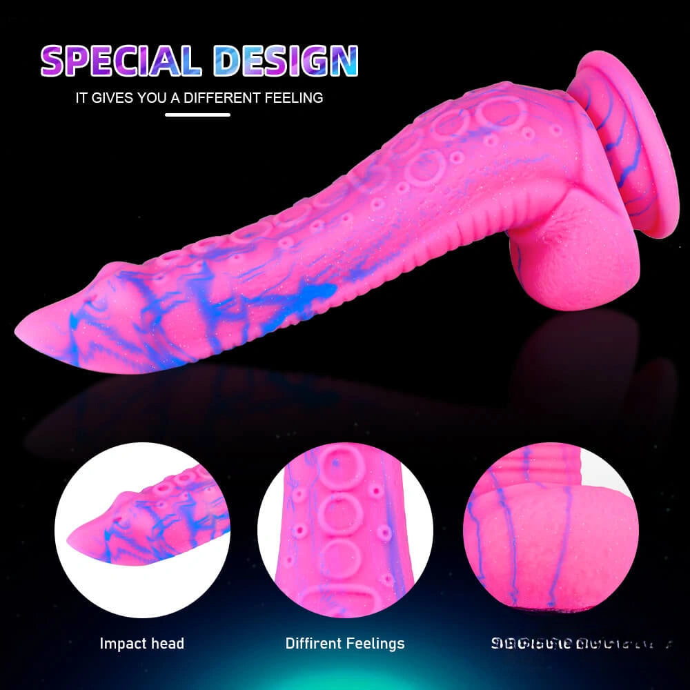 9.3in Octopus Tentacle Silicone Dildo Big Thick Animal Sex Toy