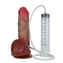 9.3in Soft Real Silicone G Spot Squirting Dildo With Blood Vessel