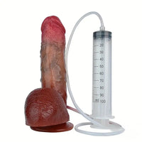 9.3in Soft Real Silicone G Spot Squirting Dildo With Blood Vessel